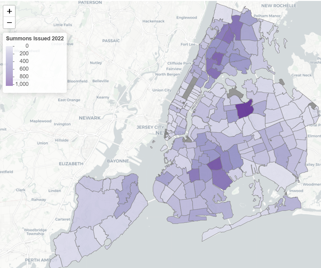 NYPD Criminal Summons Issuance
